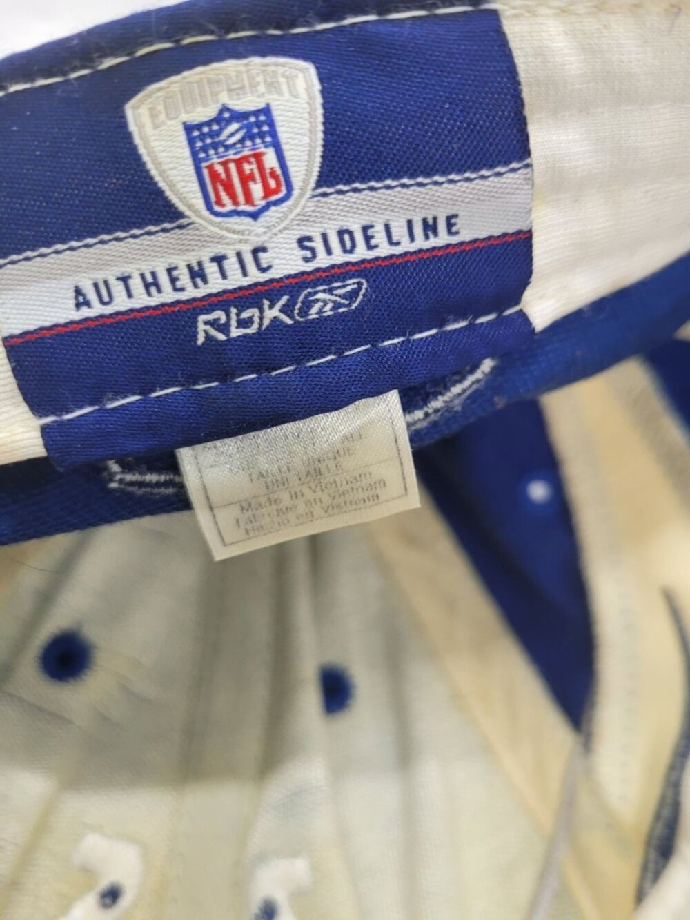 Indianapolis Colts Football NFL Reebok Authentic Sideline Hat Cap Blue elastic - Picture 6 of 6